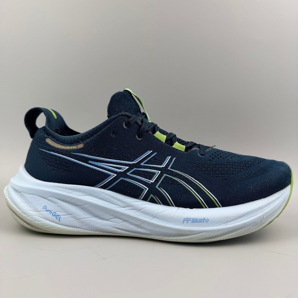 ASICS Gel Nimbus 26 Men's Size 9.5 Blue Running Shoes Sneakers 1011B794